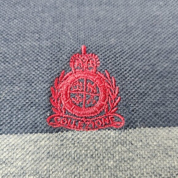 Men's Collezione Short Sleeve Golf Shirt, Size Medium, Blue - Picture 5 of 8